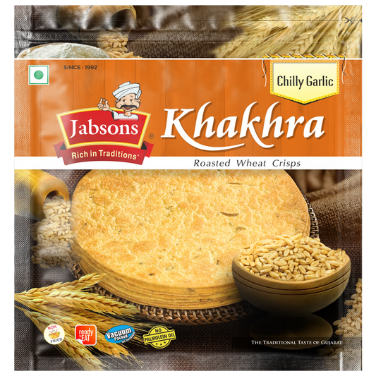 Jabsons Chilly Garlic Khakhra 180g | Buy Gujarati Khakhra Online Drishti Trading