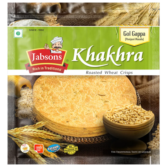 Jabsons Gol Gappa Khakhra 180g | Buy Pani Puri Khakhra & Khakhra Online Drishti Trading