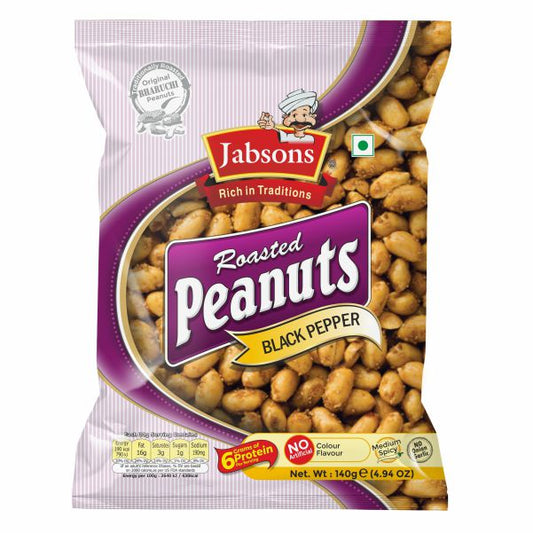 Jabsons Roasted Peanut Black Pepper 140g | Pepper-Flavored Roasted Peanuts Drishti Trading