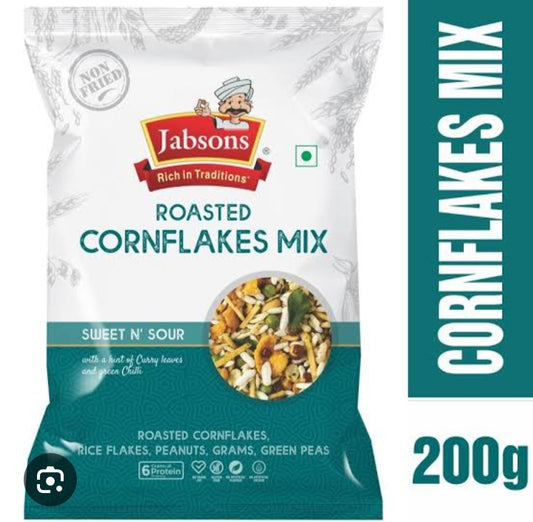 Jabsons Cornflakes Sweet N' Sour Mix 200g | Buy Sweet & Sour Cornflakes Chatpata Drishti Trading
