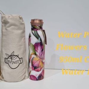 Pure Copper Water Bottle 950ml – Enamel Finish | Copper Bottle for Health Drishti Trading
