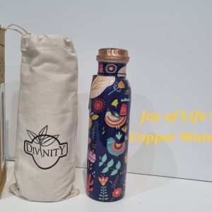 Enamel Finish Pure Copper Water Bottle 950ml | Healthy Copper Bottle Drishti Trading