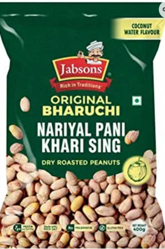 Jabsons Bharuchi Nariyal Pani Khari Sing Peanuts 200g | Coconut Water Peanuts Drishti Trading
