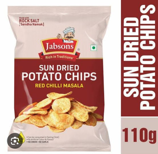 Jabsons Masala Potato Chips 110g | Buy Sundried Potato Chips Online Drishti Trading