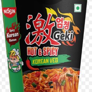 Nissin Instant Cup Noodles Geki Hot & Spicy Korean Veg 70g | Best Korean Instant Noodles DRishti Trading