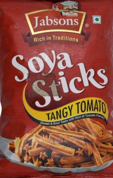 Jabsons Soya Sticks Tangy Tomato 180g | Buy Healthy Soya Snacks Online Drishti Trading