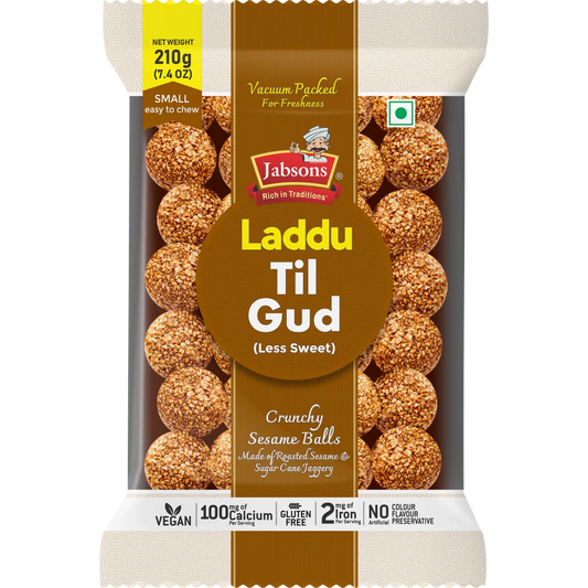 Jabsons Sesame Gud Laddu 210g | Where to Buy Sesame Sweet Balls Online Drishti Trading