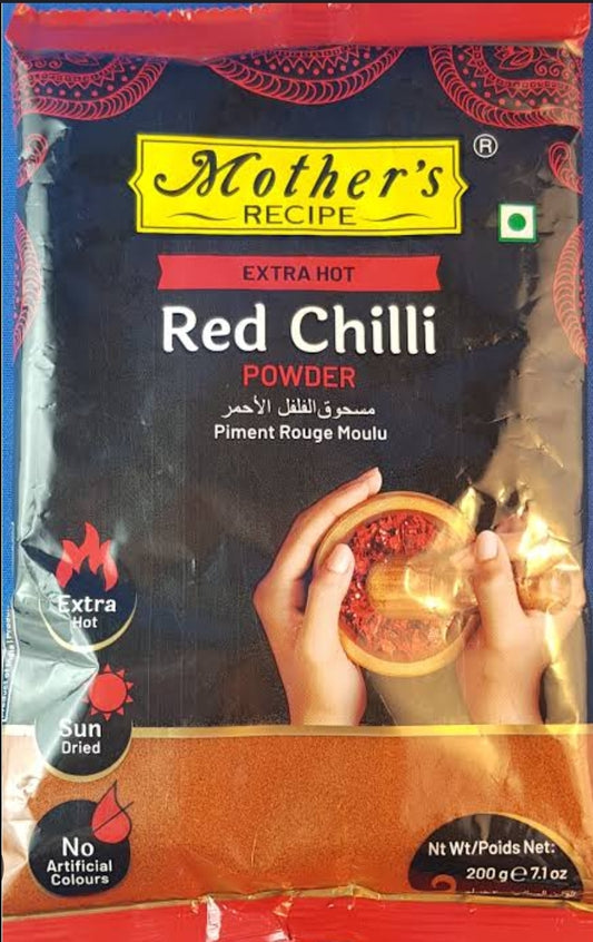 Mother's Recipe Extra Hot Red Chilli Powder 200g | Best Indian Curry Powder Drishti Trading