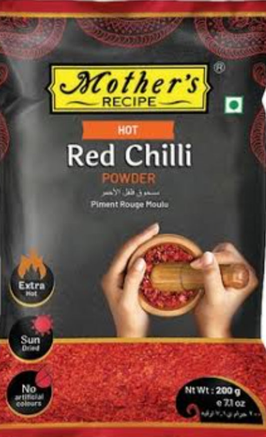 Mother's Recipe Hot Red Chilli Powder 200g | Best Red Chili & Curry Powder Drishti Trading