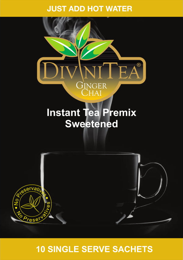 Divinitea - Instant Premix Ginger Chai (Sweetened) (150g)