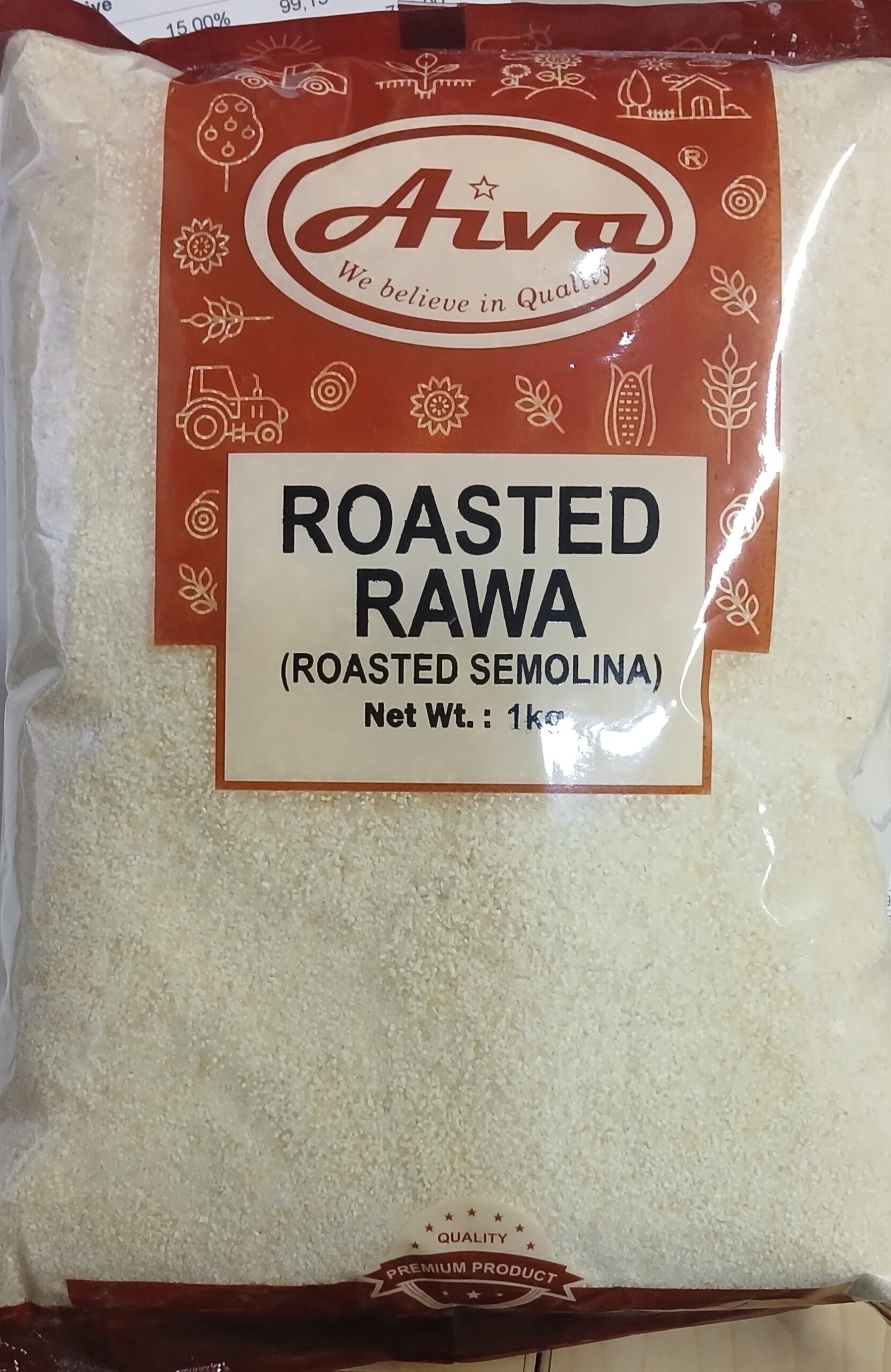 Aiva Roasted Rawa 1kg | Premium Quality Roasted Rawa for Cooking ...