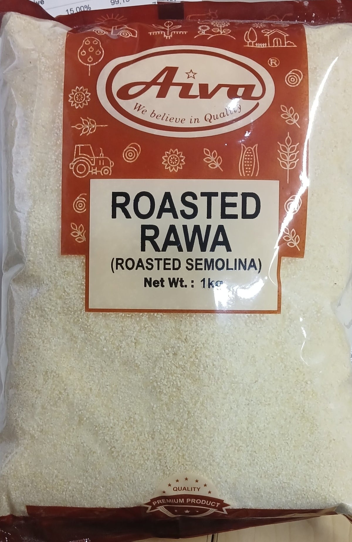 Aiva Roasted Rawa 1kg | Premium Quality Roasted Rawa for Cooking ...
